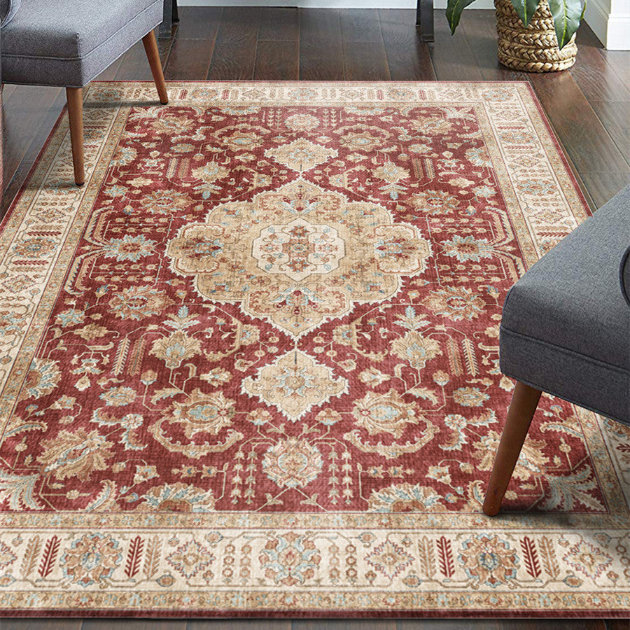 Short Pile Thin Area Rug