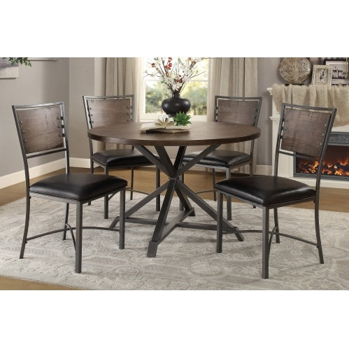 Industrial Style Metal Frame Chairs (Set Of 2)