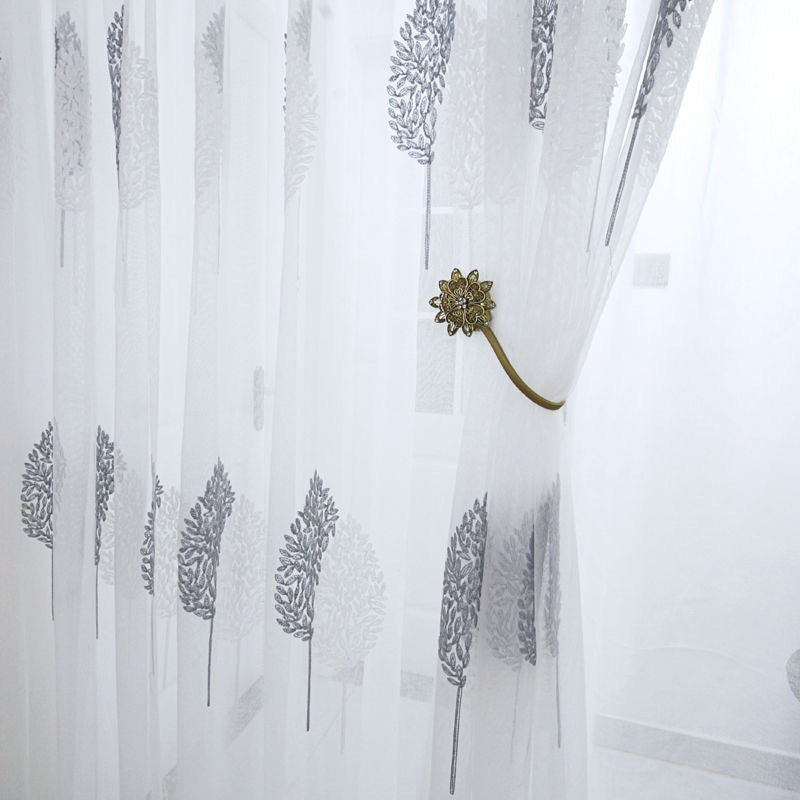 Embroidered Curtain and Window Screen