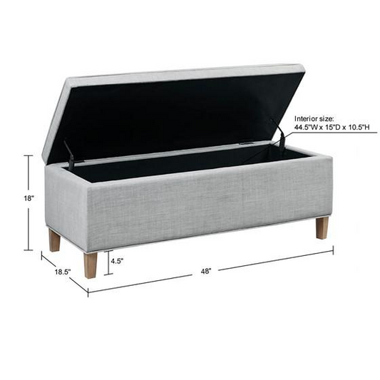 Rectangular Soft Close Storage Bench