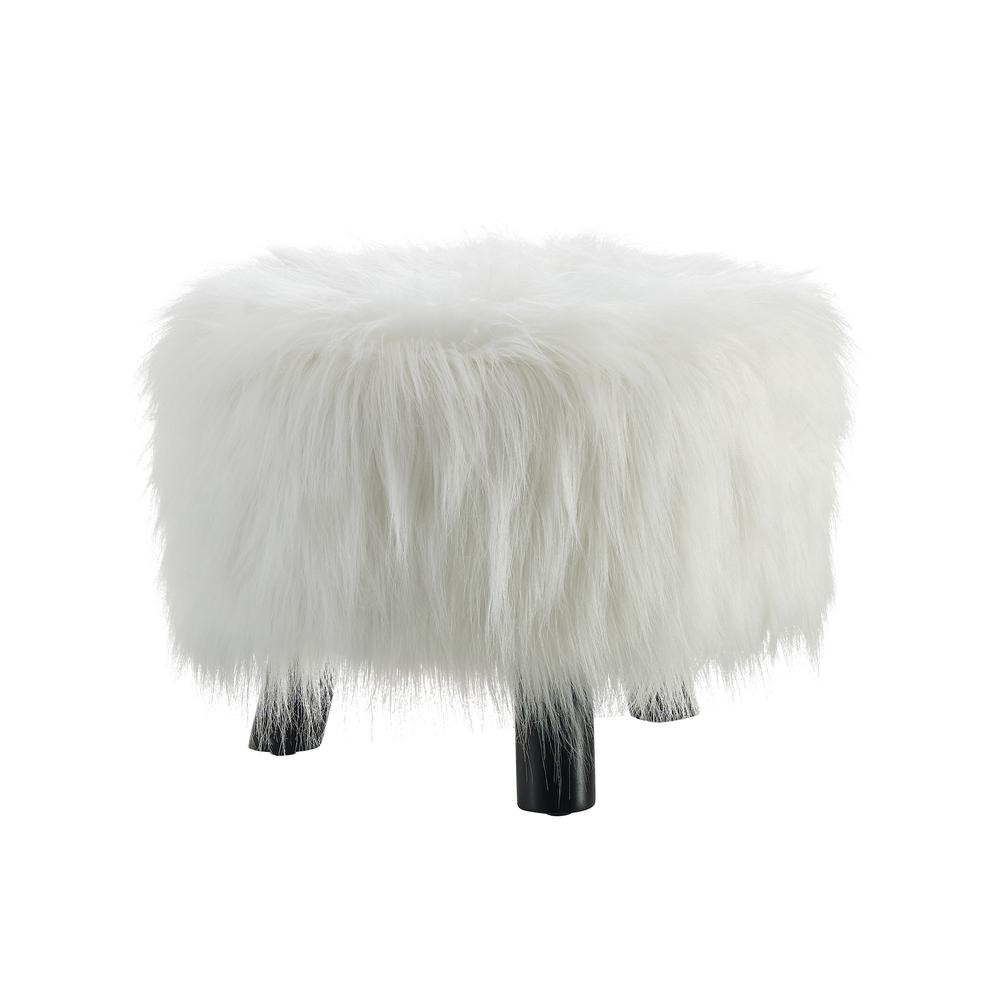 Faux Fur Stool