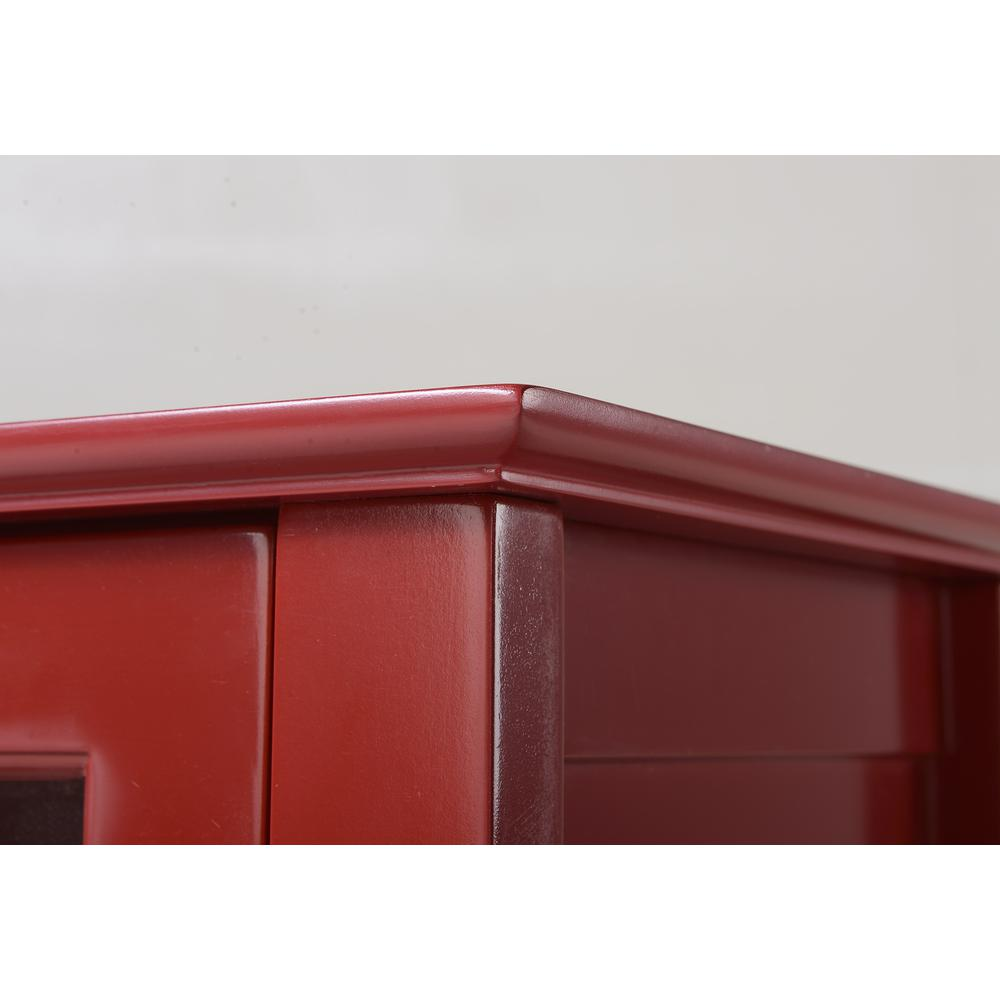 Red Accent Cabinet