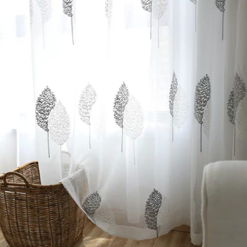 Embroidered Curtain and Window Screen