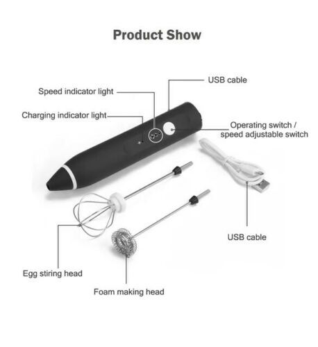 Frother, Electric Egg Beater, USB Charging Mixer