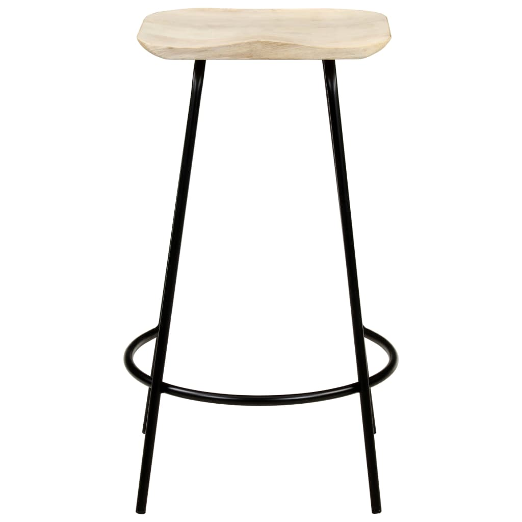 Bar Stools Solid Mango Wood (Set of 2)