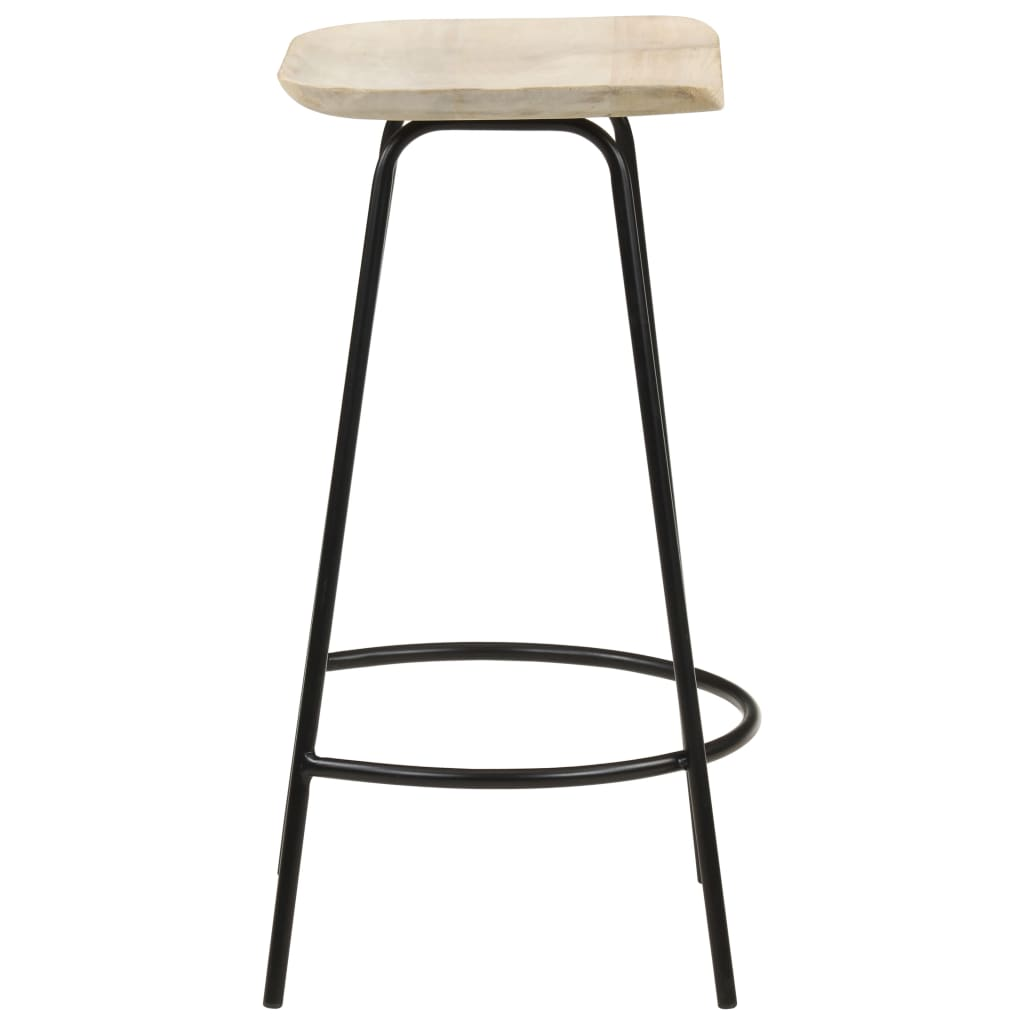 Bar Stools Solid Mango Wood (Set of 2)