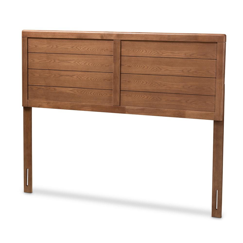 Seren Mid-Century Modern Walnut Brown Finished Wood Full Size Headboard