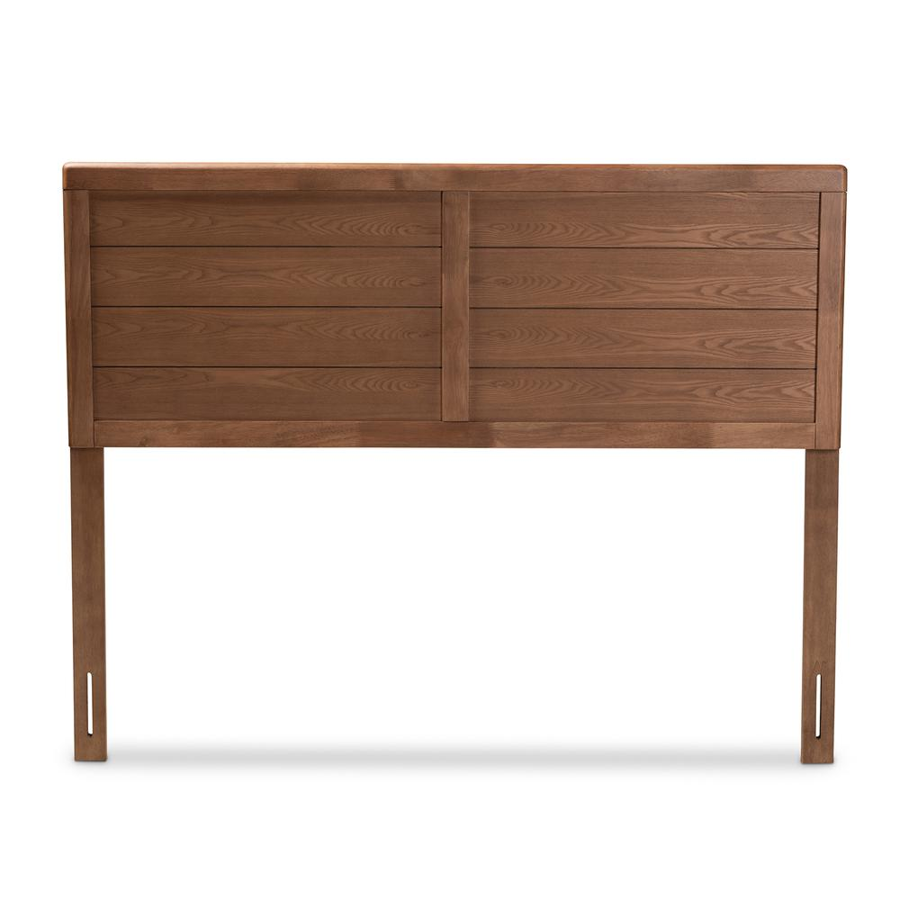 Seren Mid-Century Modern Walnut Brown Finished Wood Full Size Headboard