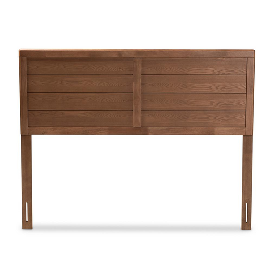 Seren Mid-Century Modern Walnut Brown Finished Wood Full Size Headboard