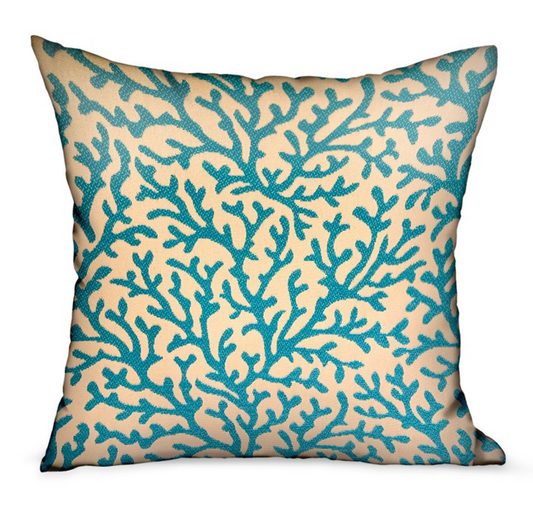 Marlin Vines Floral Throw Pillow