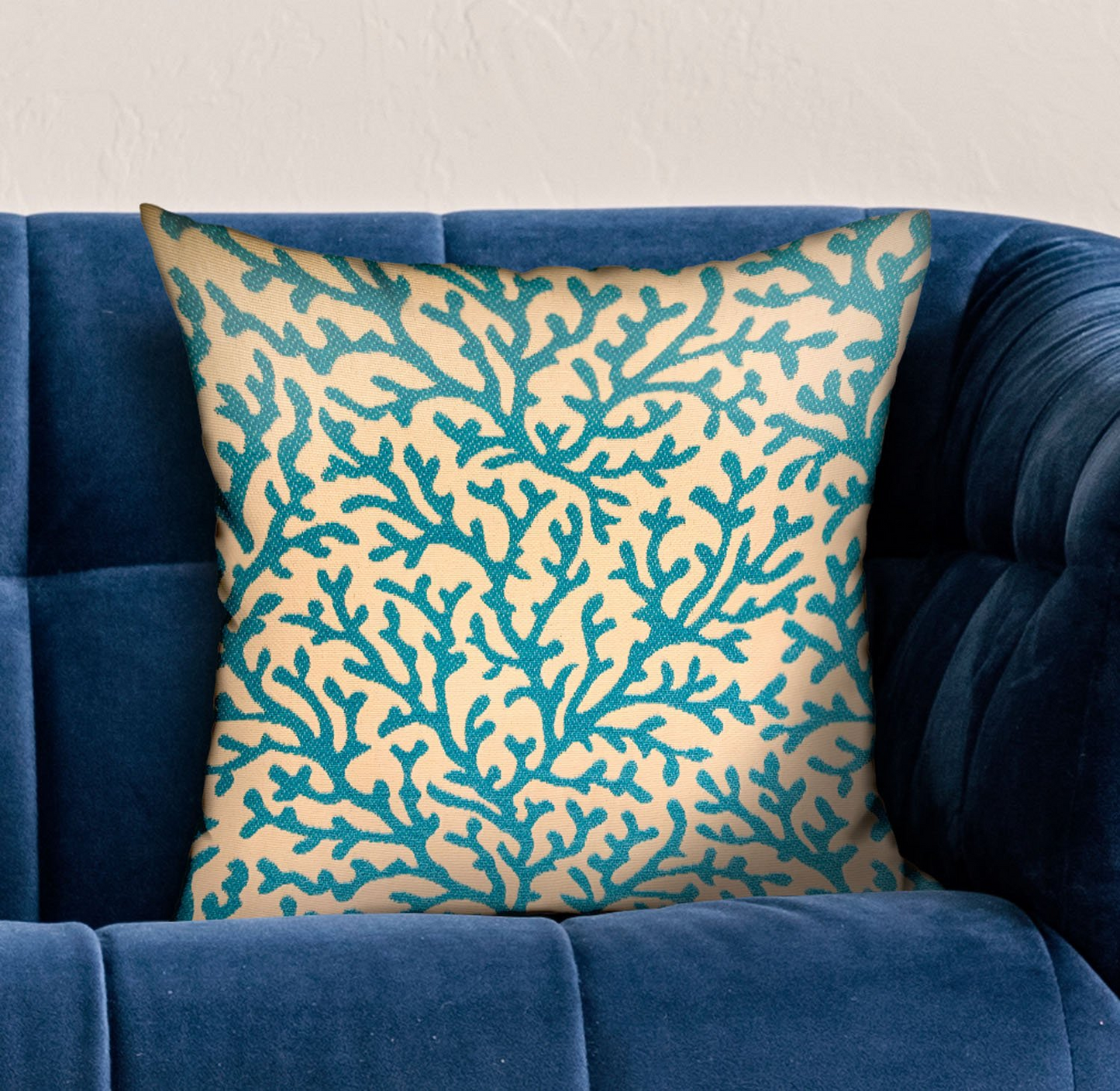 Marlin Vines Floral Throw Pillow