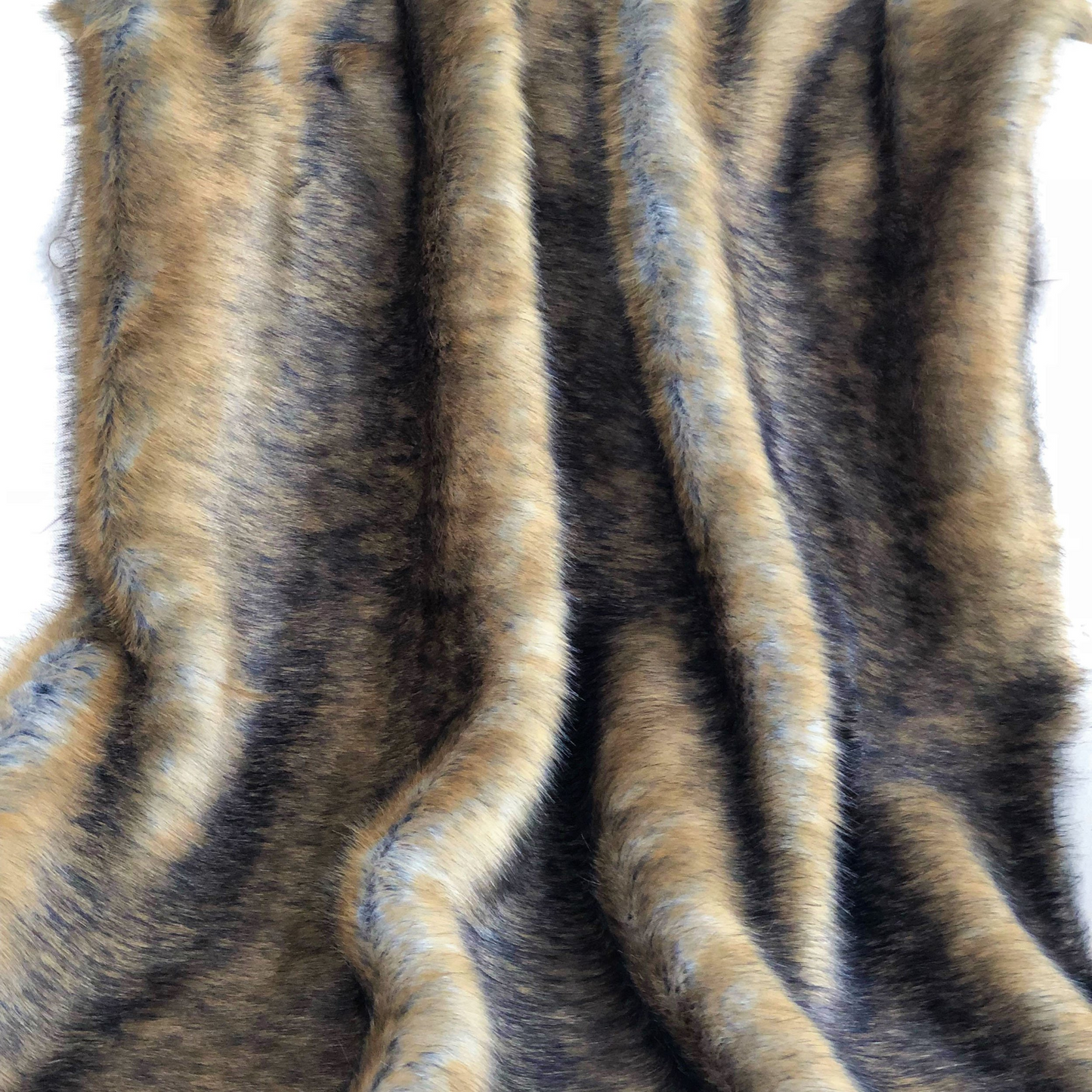 Brown and Grey Wild Grizzly Bear Faux Fur Luxury Throw