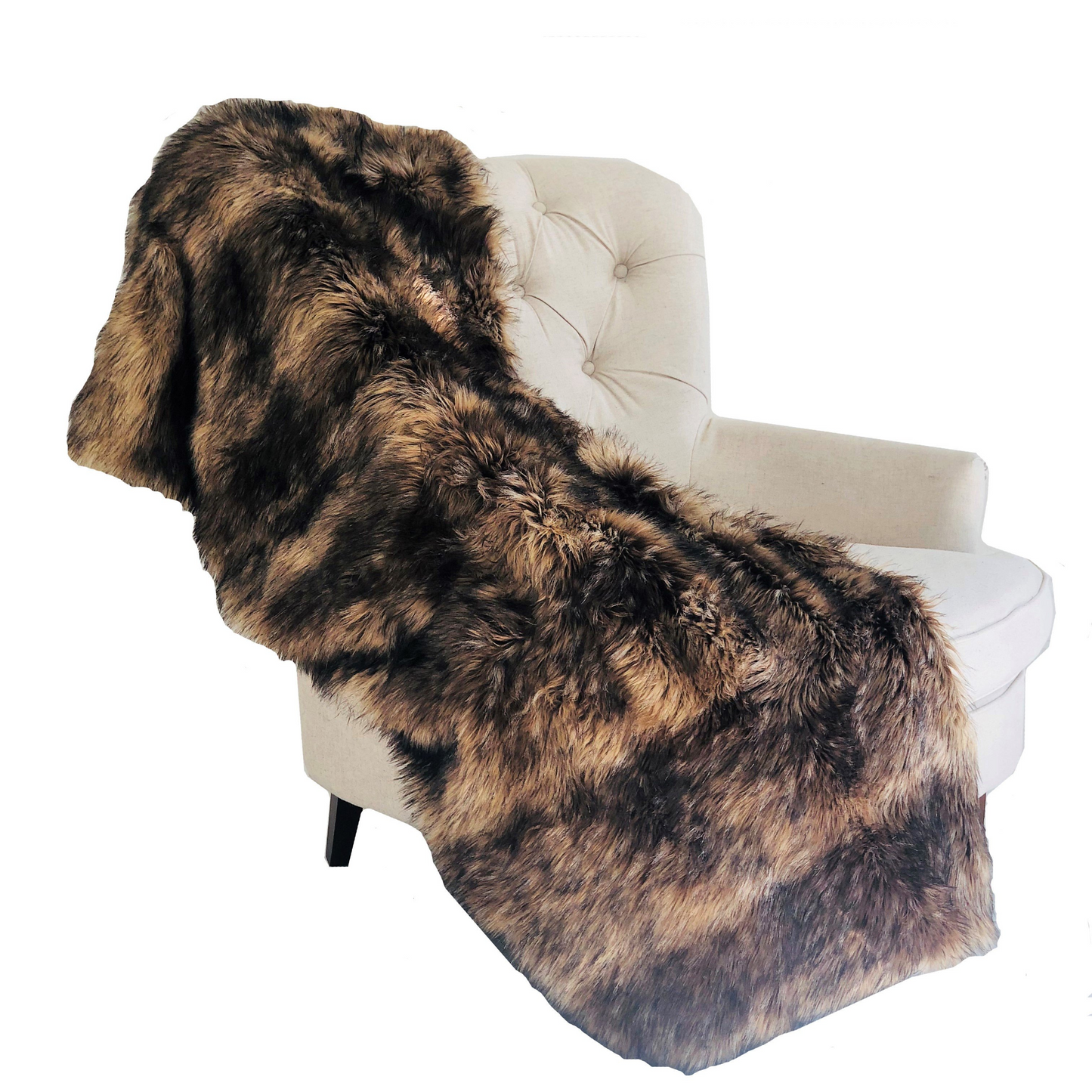 Brown Mountain Coyote Handmade Luxury Throw