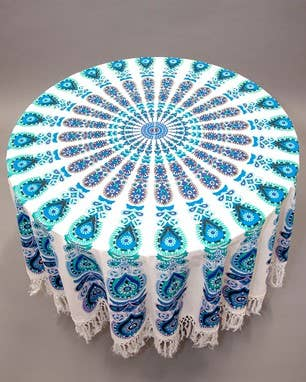 Boho Mandala Tapestry Table Cloth