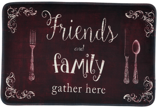 "Friends and Family" Comfort Cushion Anti-Fatigue Kitchen Mats (2-Pack)