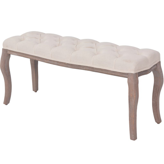 Linen Bench-Solid Wood