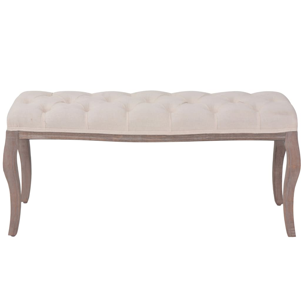 Linen Bench-Solid Wood