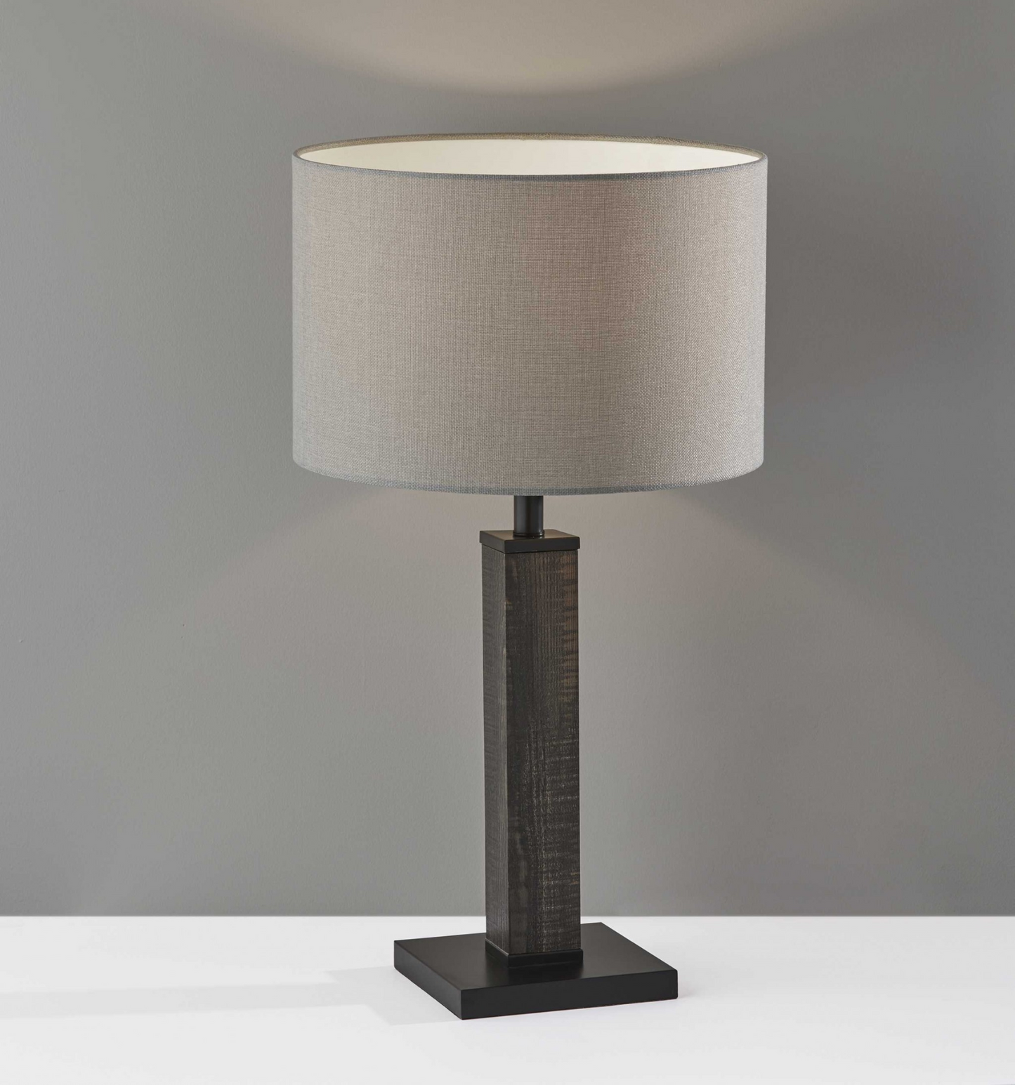 Black Wood Monument Table Lamp