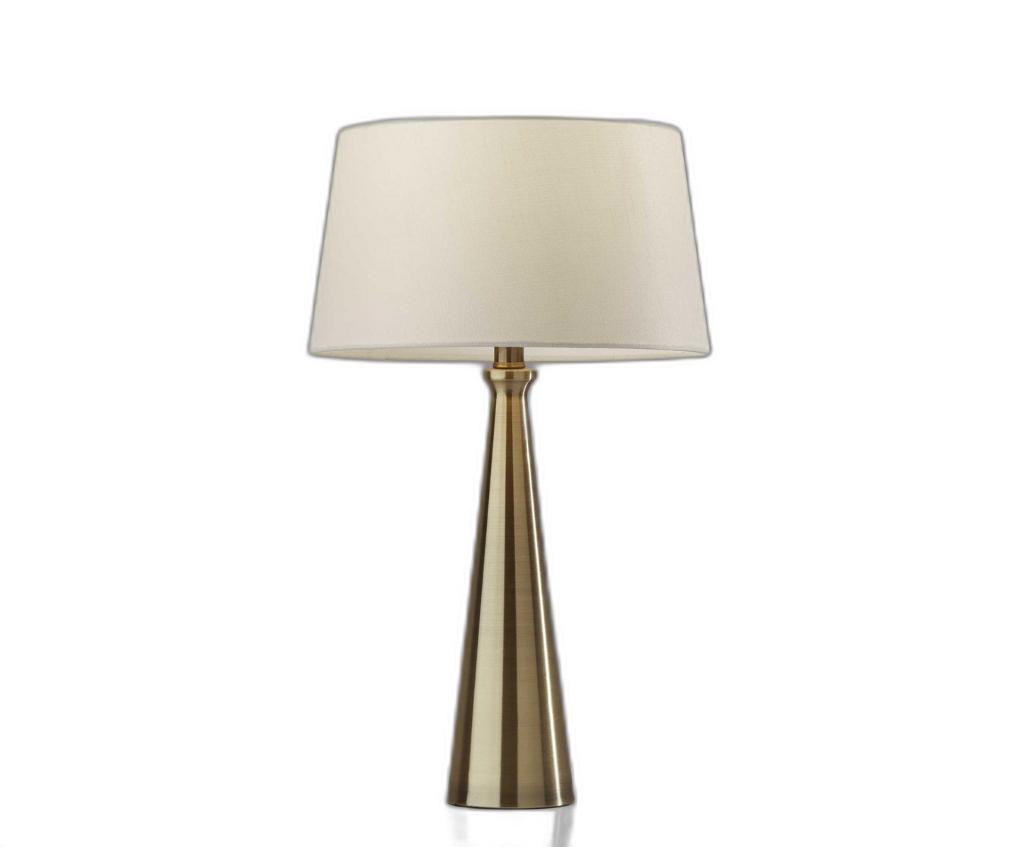 Contemporary Tapered Brass Metal Table Lamps (Set of 2)