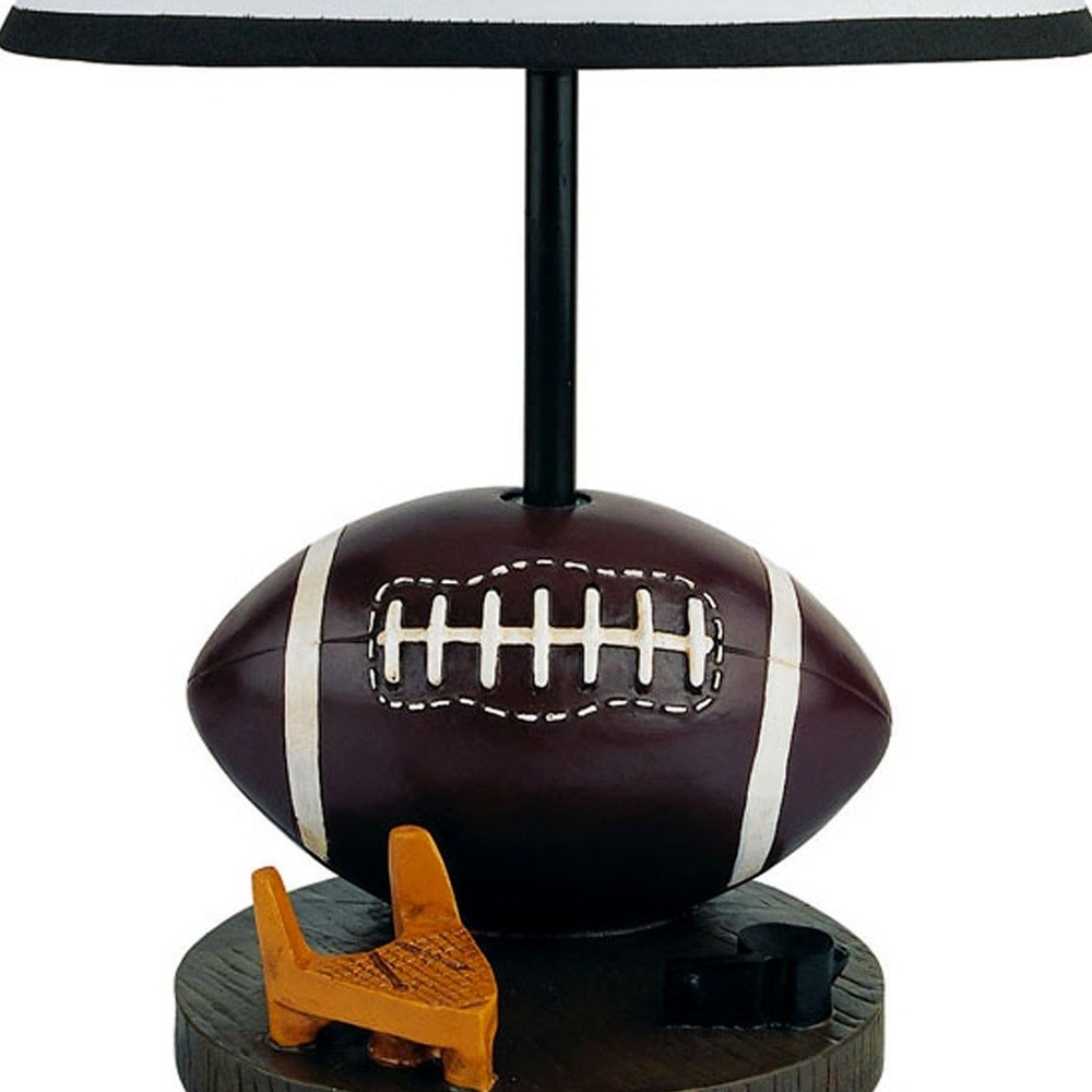 Foot Ball Table Lamp w/White Shade