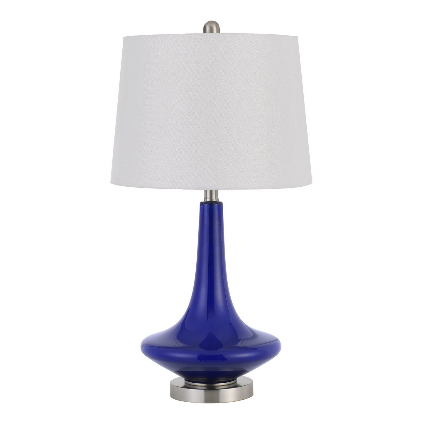 Set of Two 26” Navy Blue Glass Table Lamps