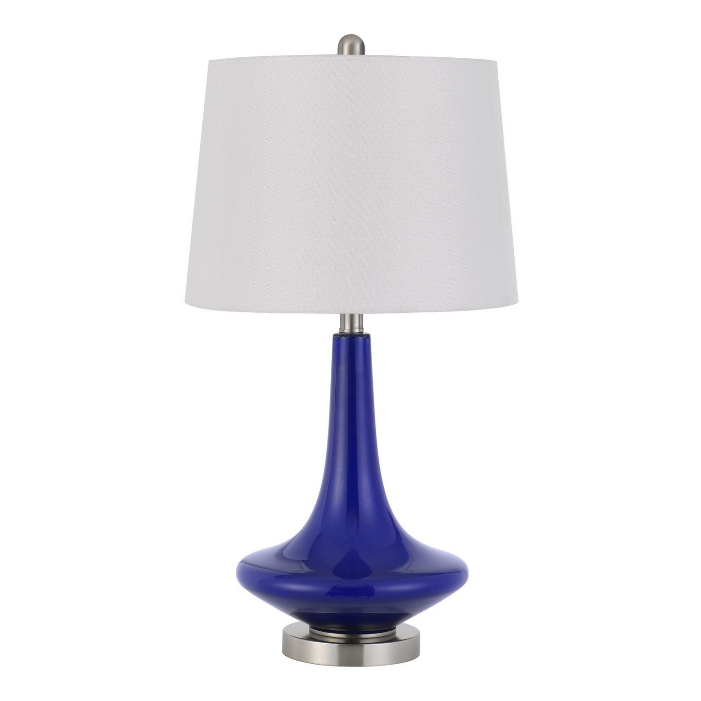 Set of Two 26” Navy Blue Glass Table Lamps