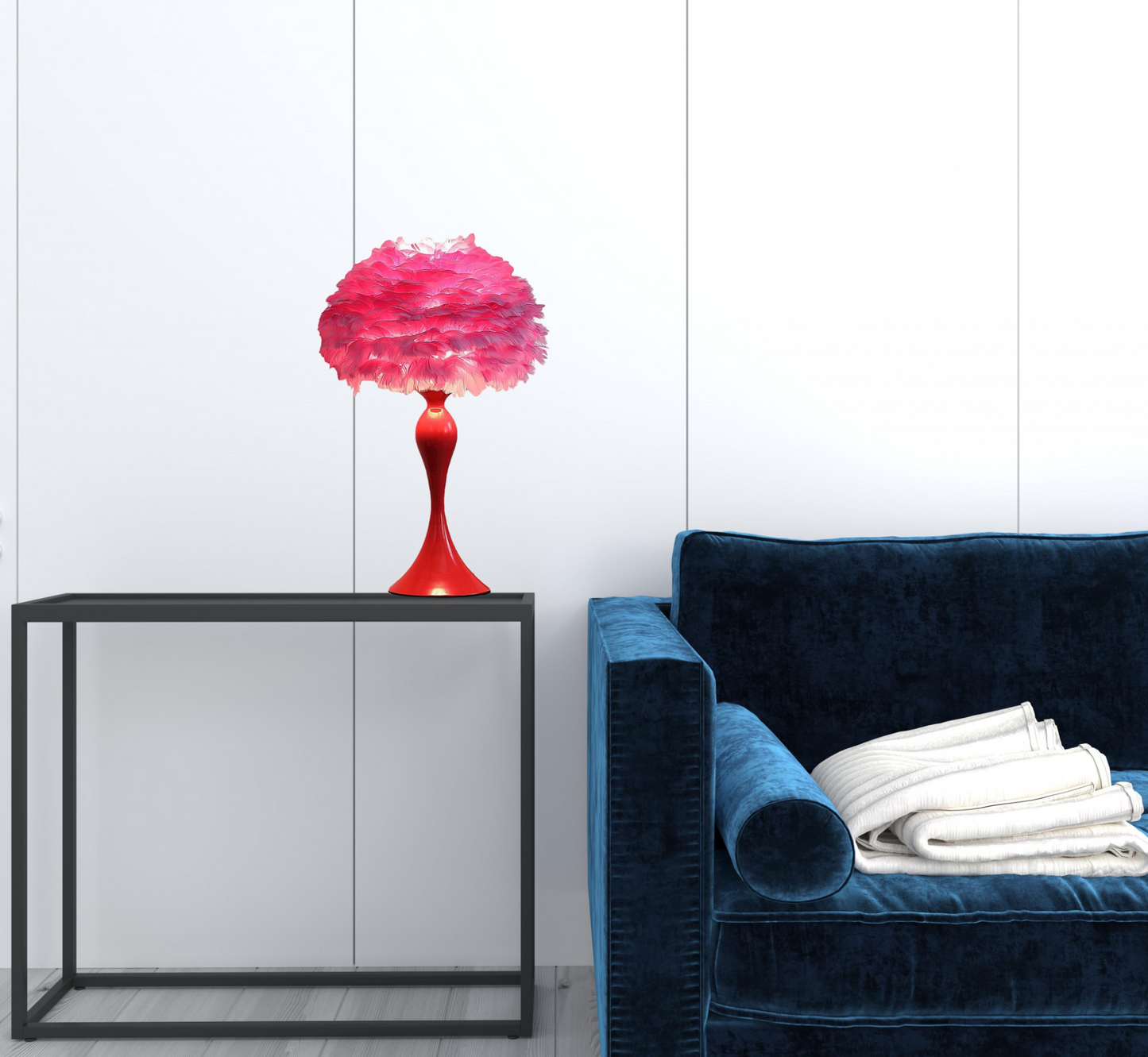 Glam  Feather Table Lamp