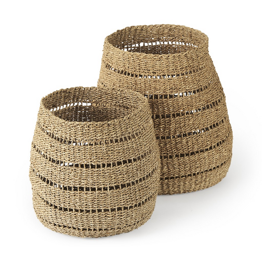 Woven Wicker Storage Baskets -Set of 2