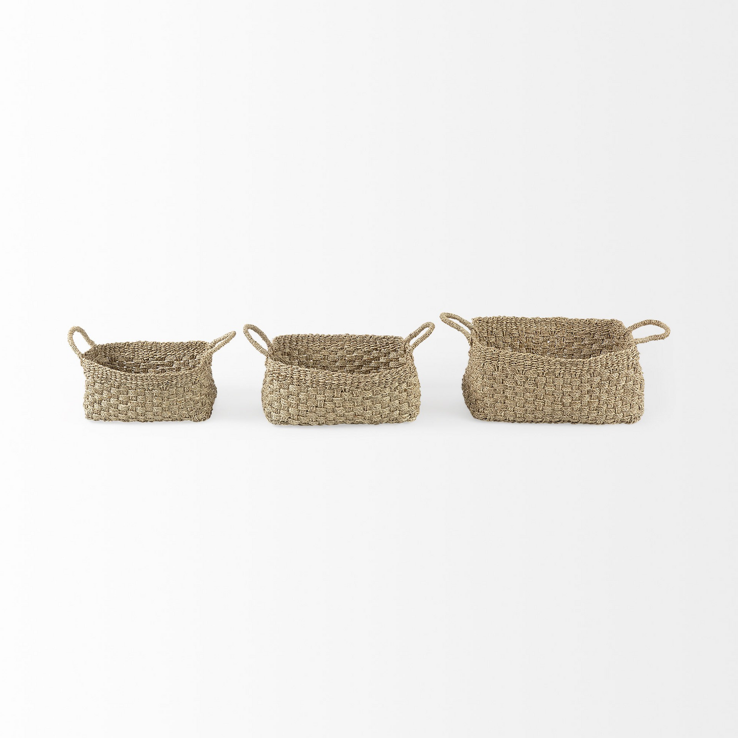 Weaved Wicker Storage Baskets (Set of 3)