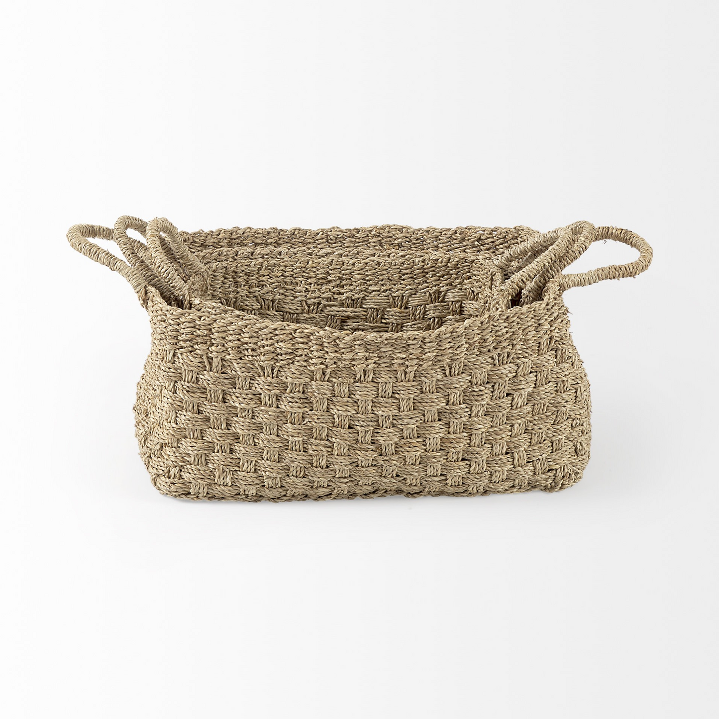 Weaved Wicker Storage Baskets (Set of 3)