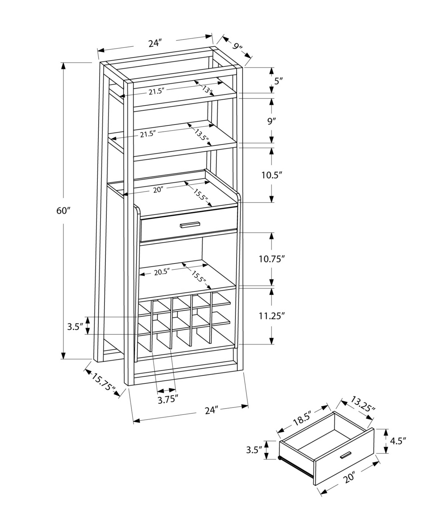 Ladder Style Home Bar