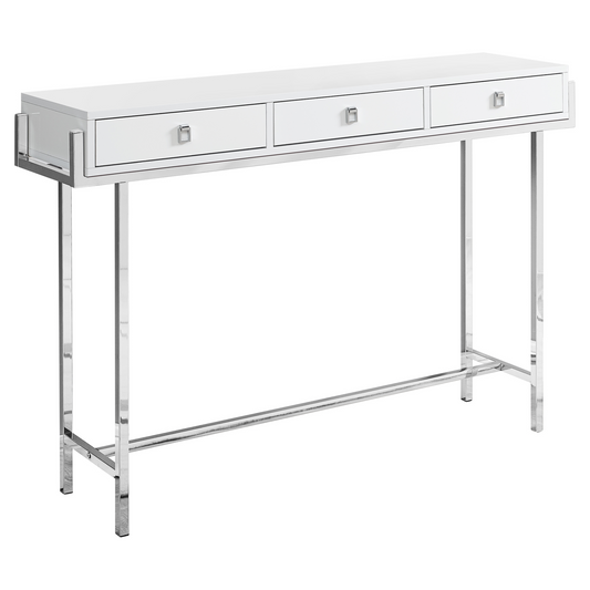 White Metal  Console Table