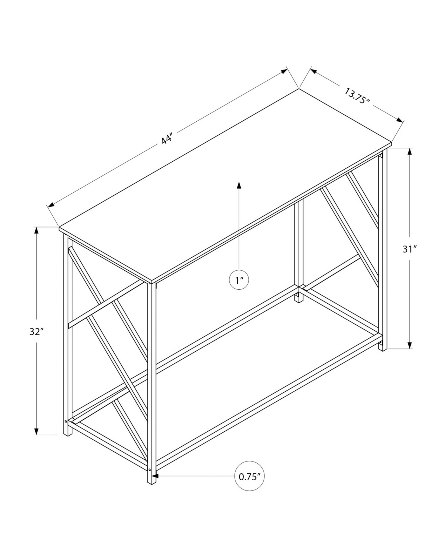 Espresso Console Table