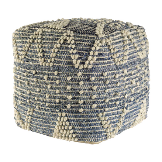 Square Pouf w/Cotton Stitched