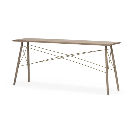 Wooden Console Table w/4 Angular Legs