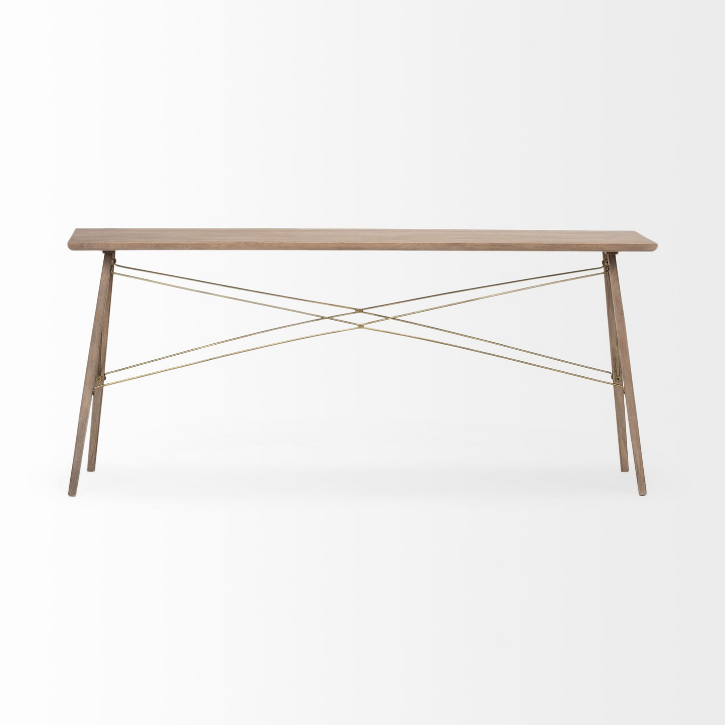 Wooden Console Table w/4 Angular Legs