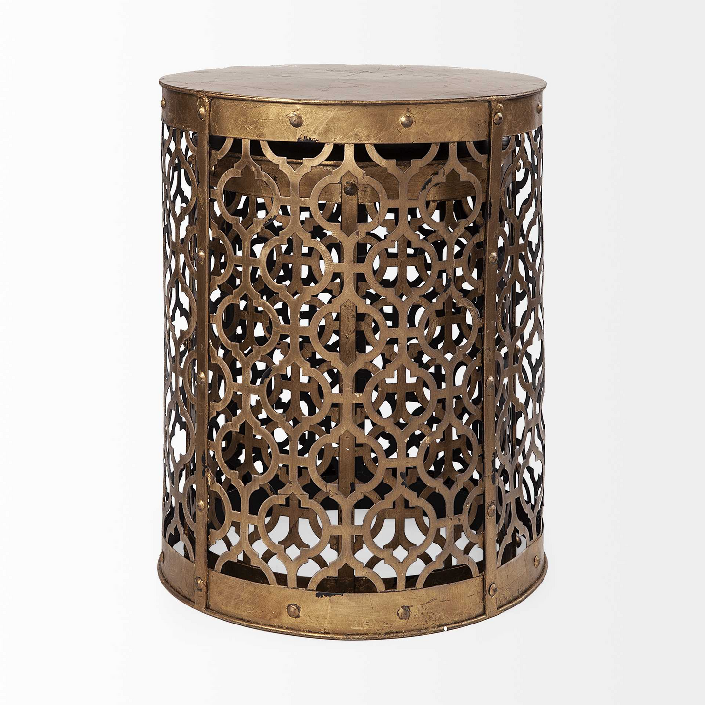 Cylindrical Metal Accent Tables (Set of 2)