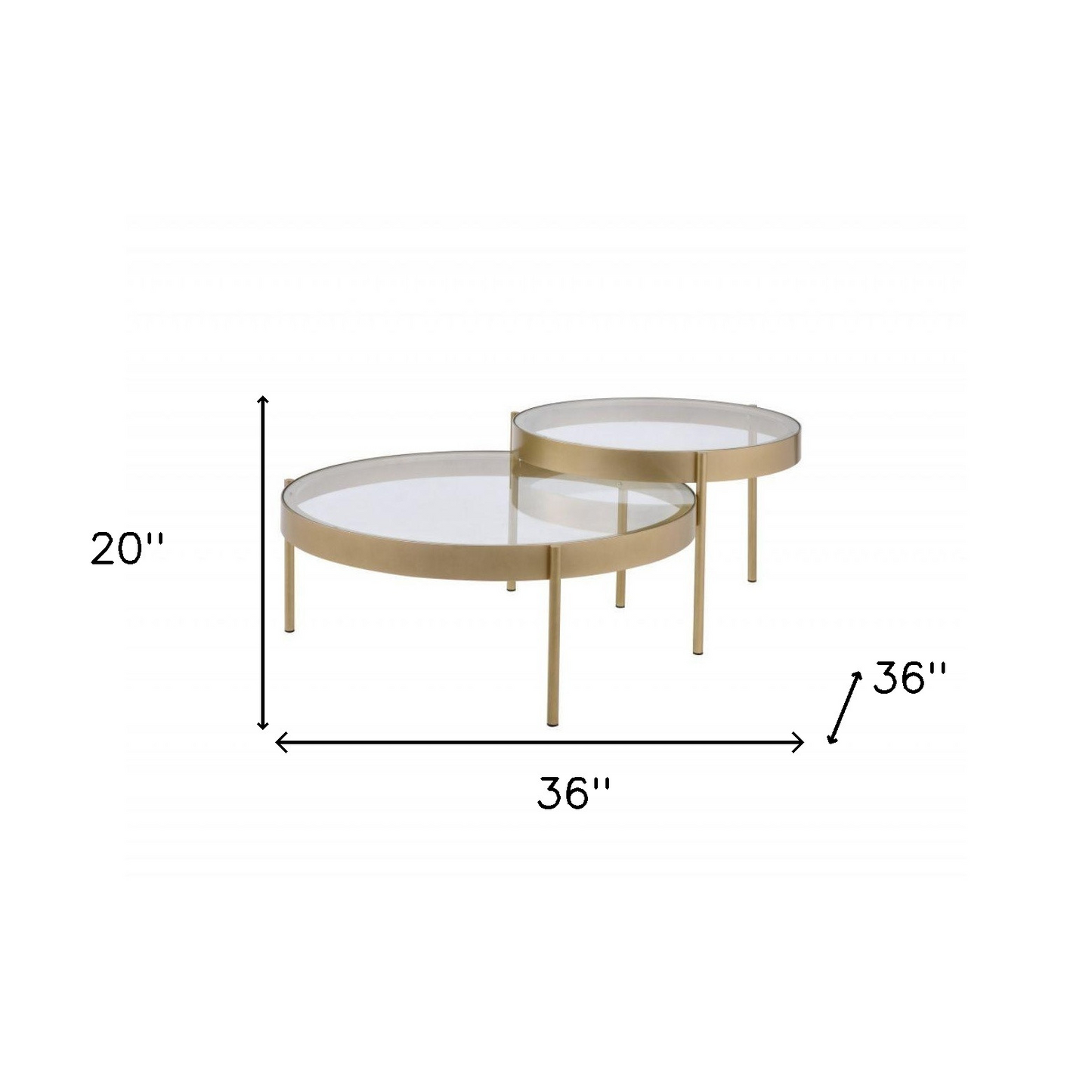 Clear Glass Round Nested Coffee Tables