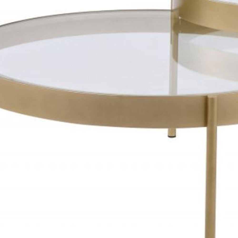 Clear Glass Round Nested Coffee Tables