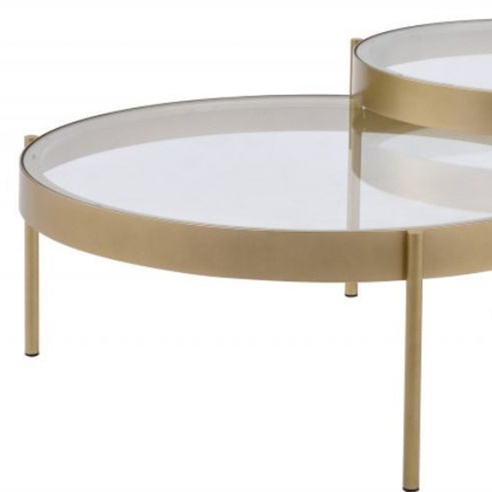 Clear Glass Round Nested Coffee Tables