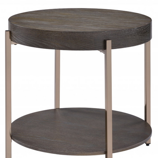 Round Two Tier End Table