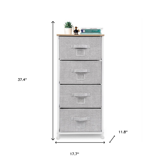 Grey Chest w/Four Drawers