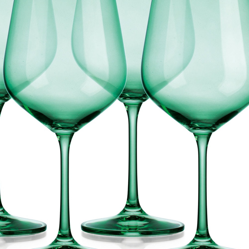 Translucent Pale Green Large Wine Glasses (Set of 4)