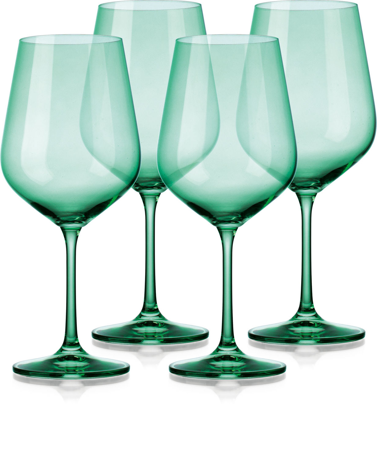 Translucent Pale Green Large Wine Glasses (Set of 4)