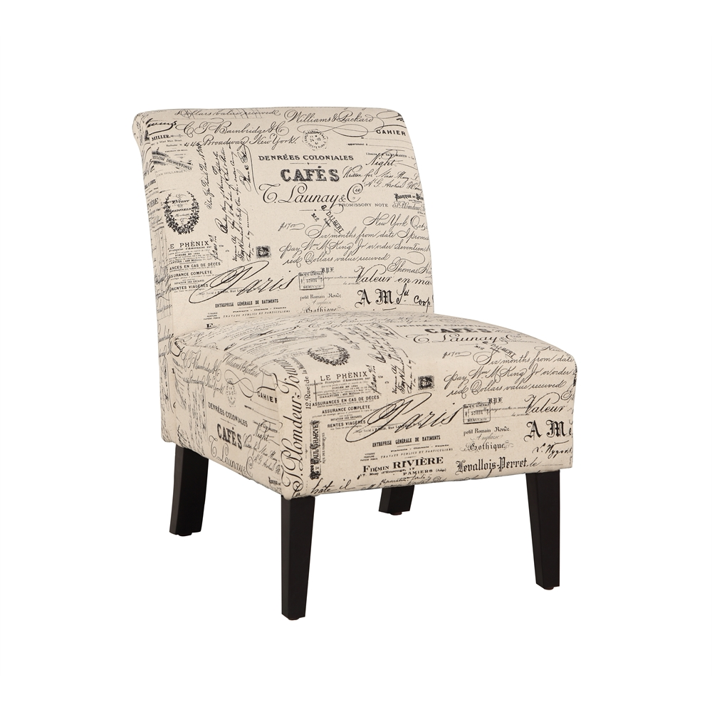 Linen Script Lily Chair