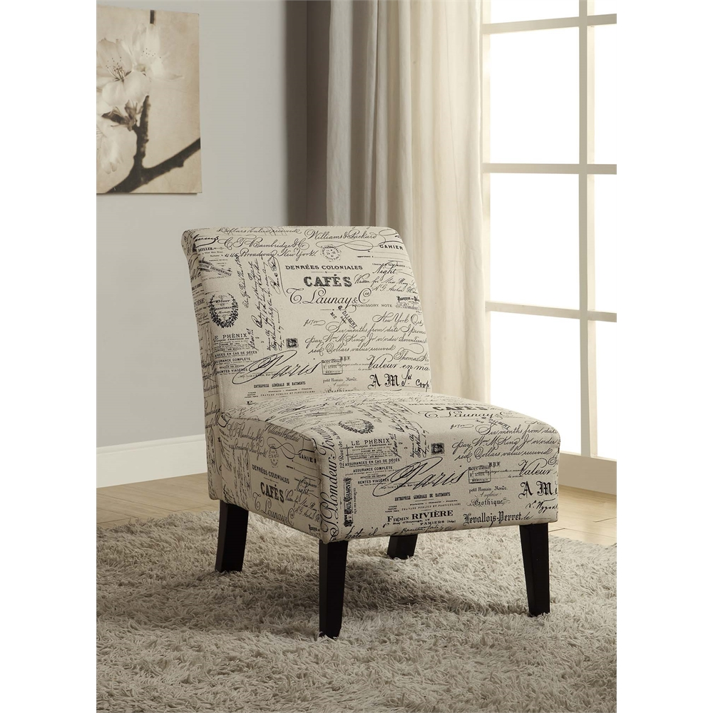 Linen Script Lily Chair