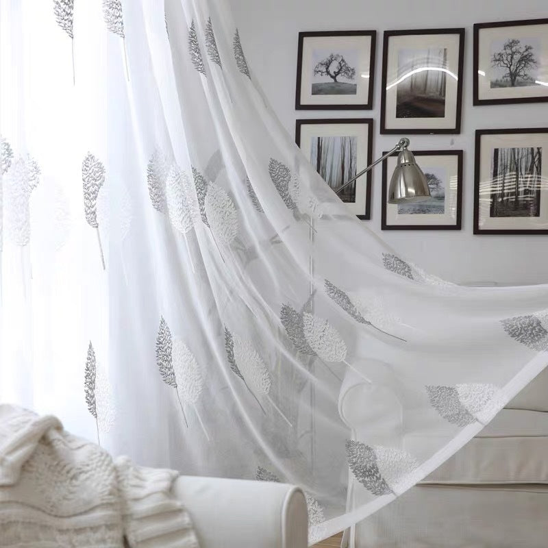 Embroidered Curtain and Window Screen