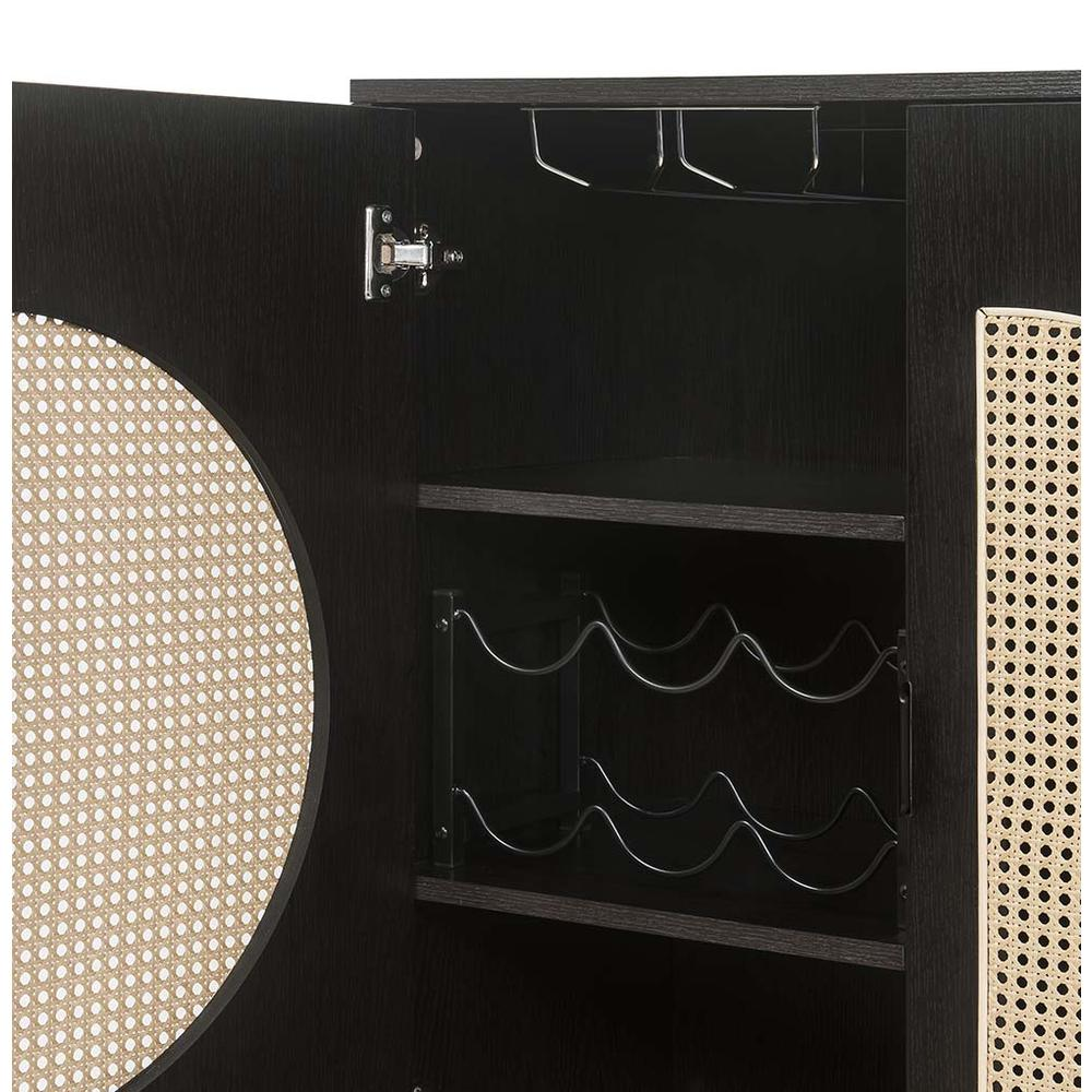 Colson Black Finish  Wine Cabinet