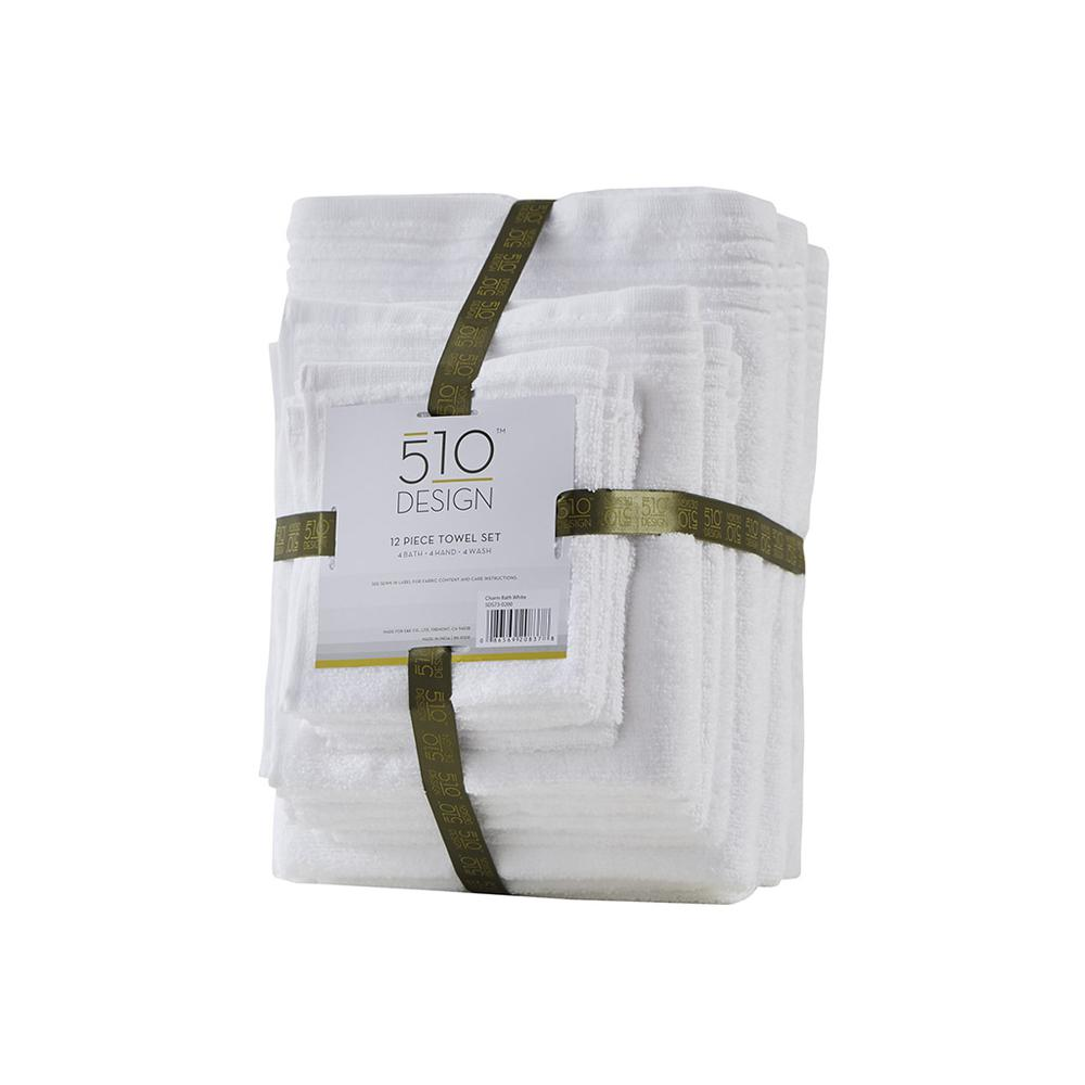 100% Cotton Quick Dry Bath Towel Set -12 pcs.