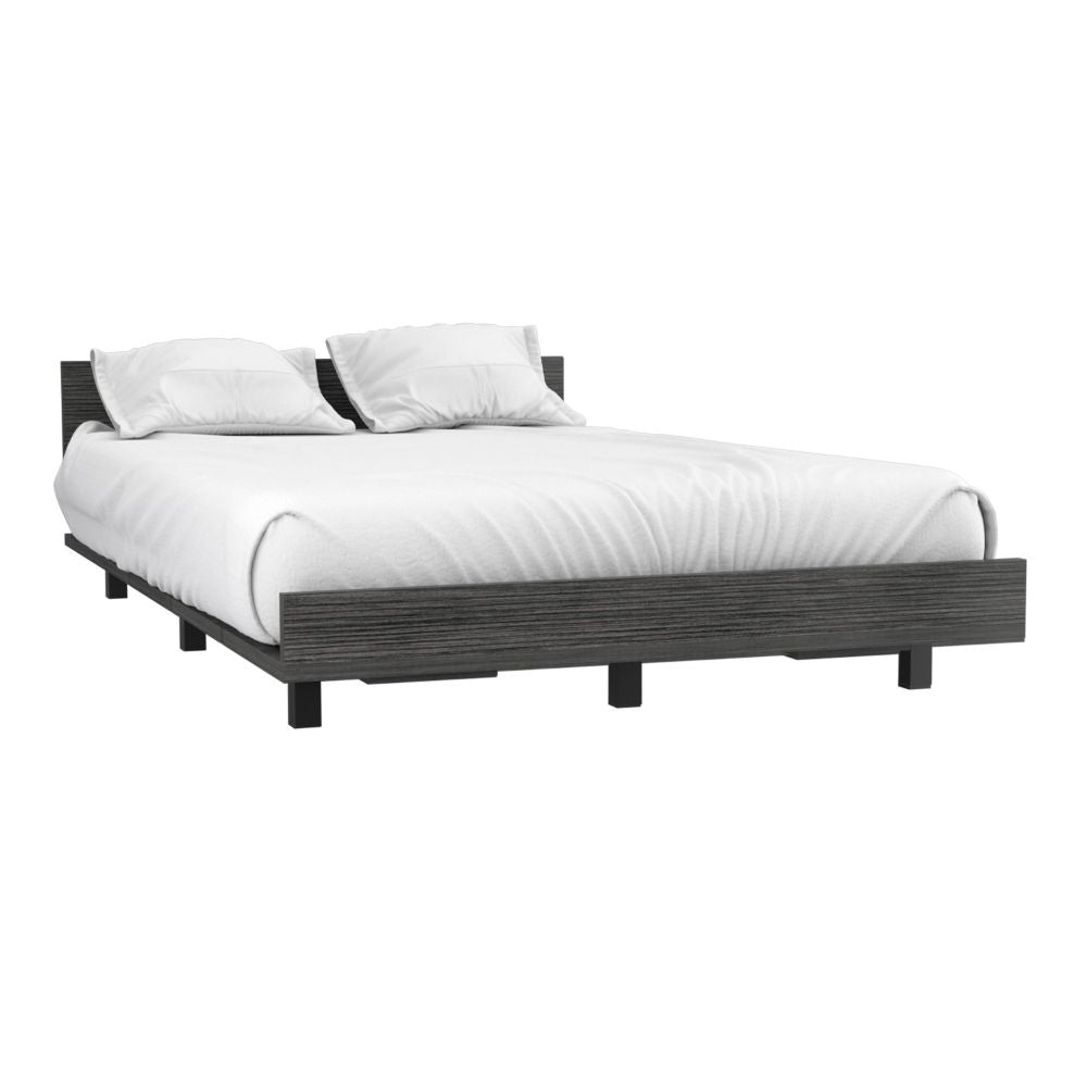 Twin Bed Base Cervants, Frame, Smokey Oak Finish